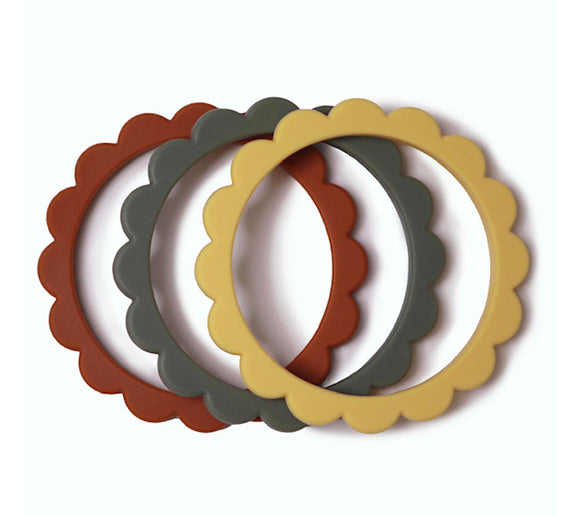 Mushie 3 Pack Teether Sunshine / Dried Thyme / Clay